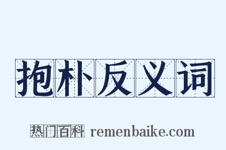 抱朴反义词是什么意思的图片